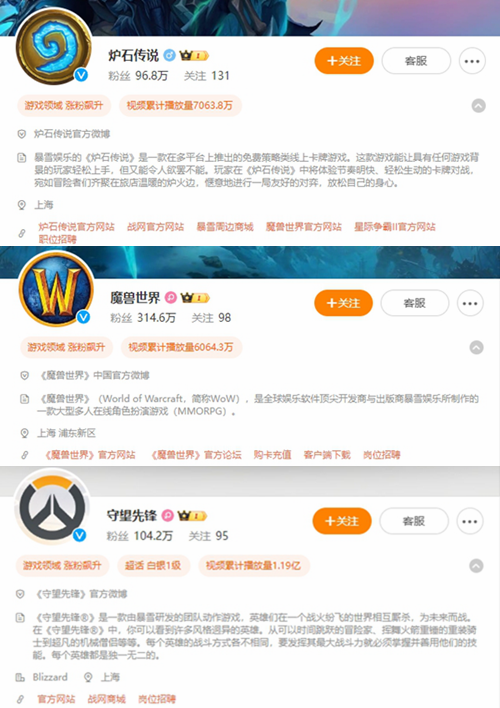 《魔兽》《守望》《炉石》官方微博复活？系微博赠送VIP资格