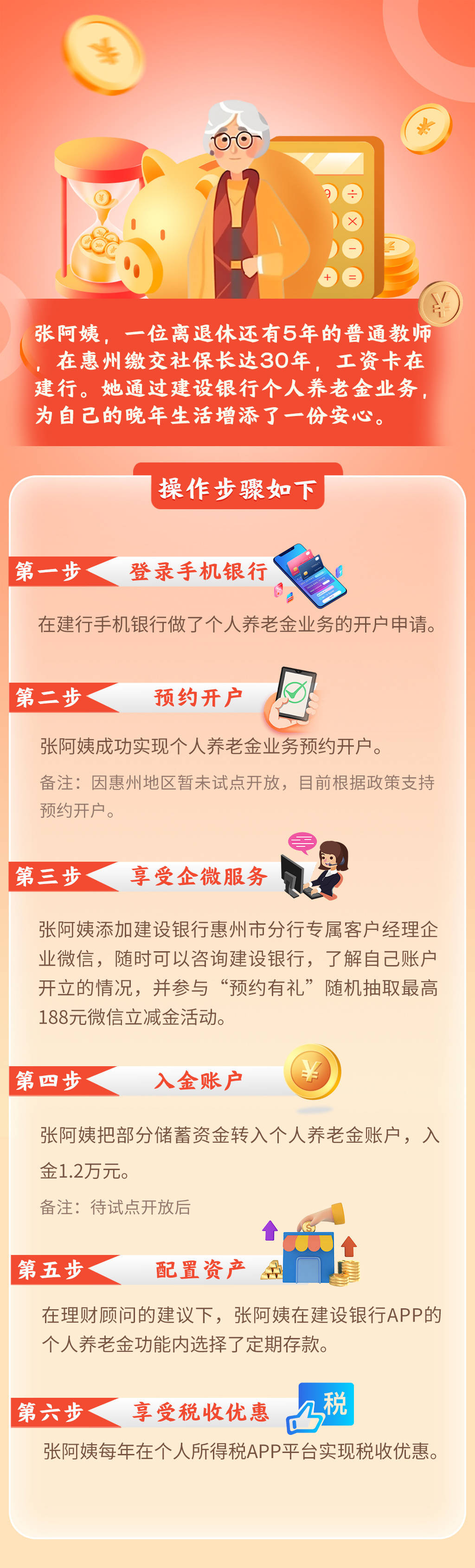 惠州建行推出个人养老金开办业务一站式服务
