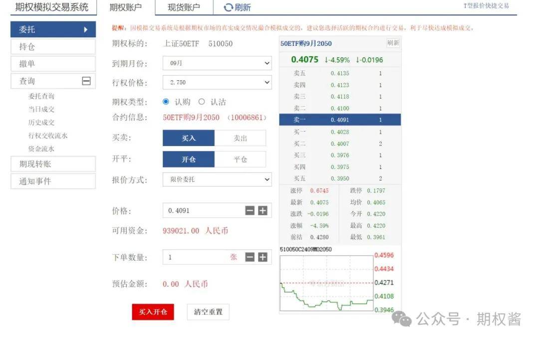 【期权投教】期权如何模拟交易？怎么开通期权模拟账户